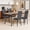 Retro, variant on Asofer Dining Table Set for 4, Wood Dining Table with 4 PU Leather Chair for Home and Kitchen, Black