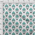 thumbnail image 3 of oneOone Polyester Spandex Turquoise Green Fabric Asian Ikat Sewing Material Print Fabric By The Yard 56 Inch Wide, 3 of 4