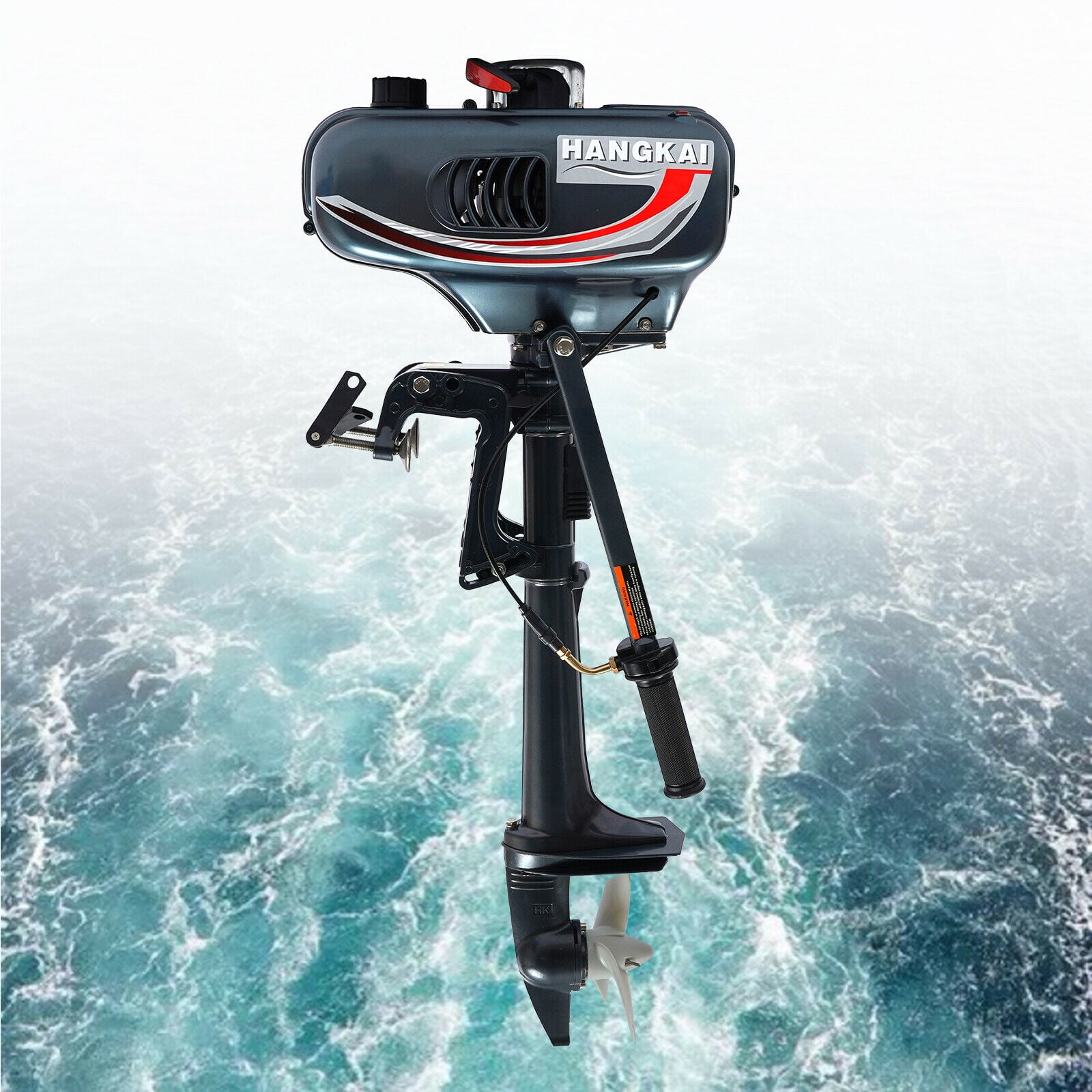 HANGKAI 2 Stroke Outboard Motor 2500W 3.5HP Fishing Boat Engine with CDI System 