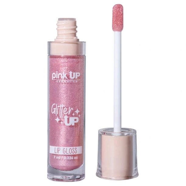 Brillo con Glitter para labios Glitter Up Pink Up rosa