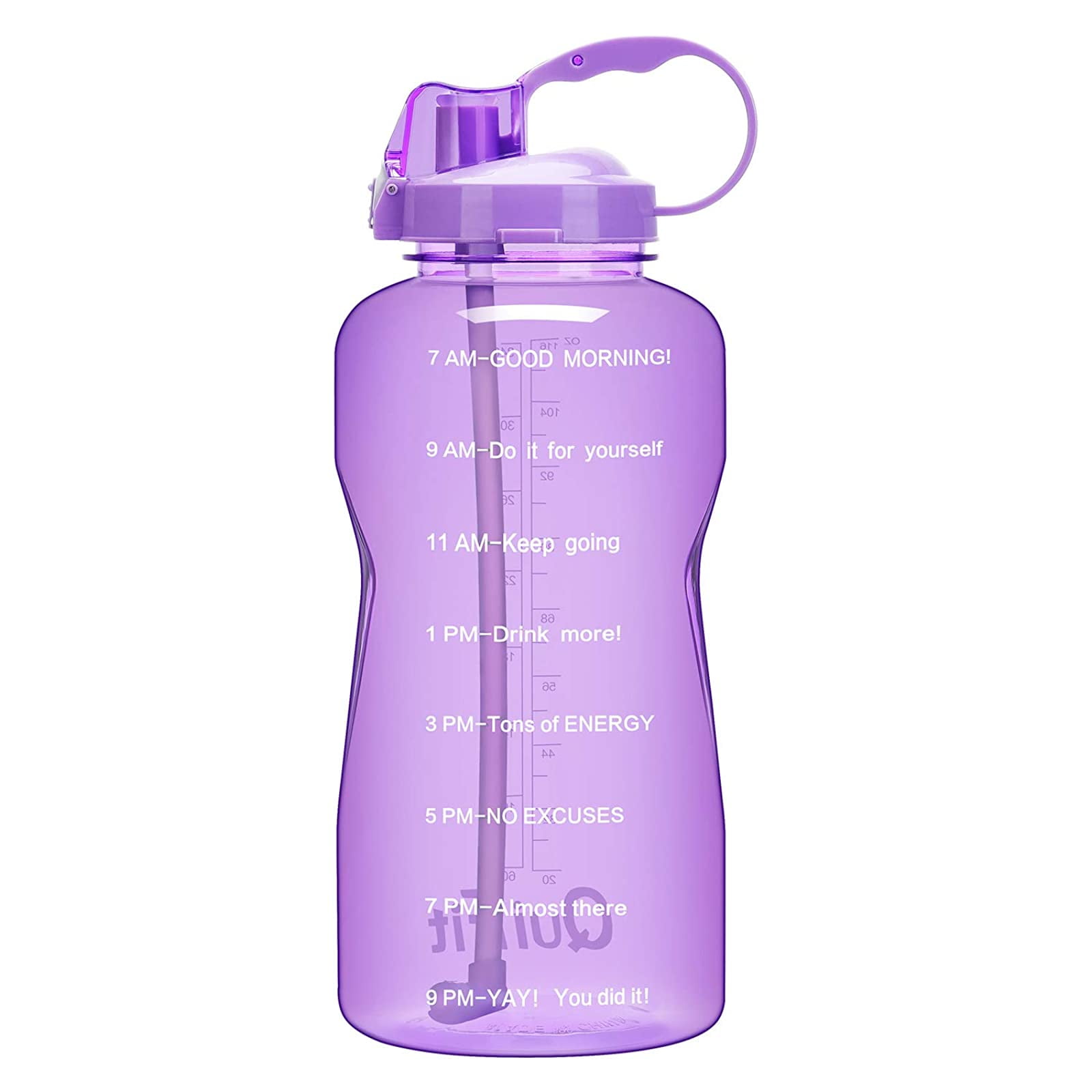 QuiFit Gallon Motivational Water Bottle with Straw