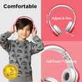 thumbnail image 2 of LilGadgets Connect+ Wired Kids Headphones for School with Microphone, Volume Limiting & Noise Cancelling On-Ear Headset with Cord, SharePort Technology & SoftTouch Padding, Red, 2 of 5