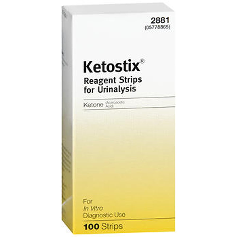 Ketostix Bayer Reagent Strips for Urinalysis, Ketone Test 100 ea