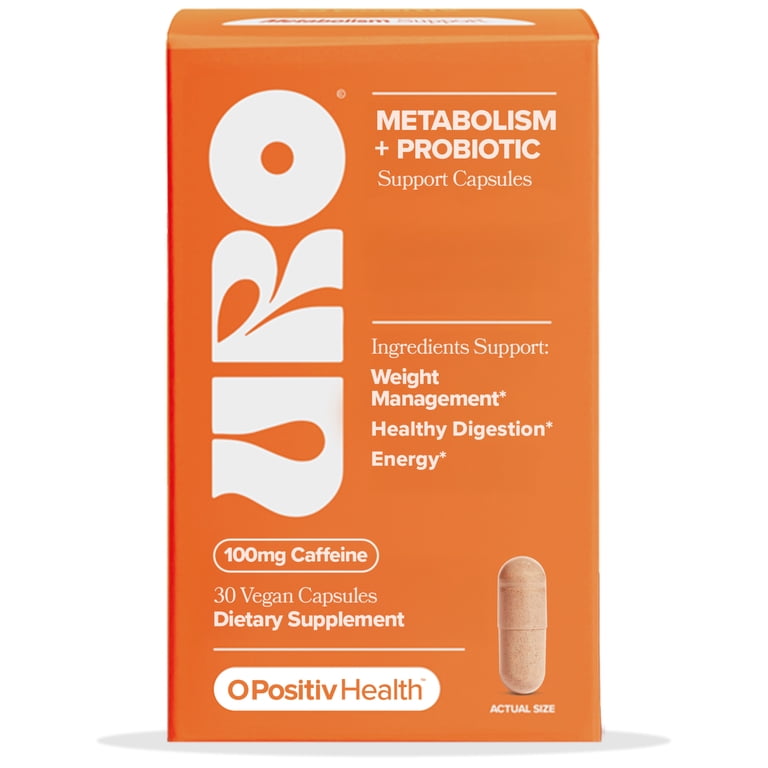 O Positiv URO Metabolism + Probiotic Capsules for Weight Management,  Appetite Control & Energy, 30 Count - Walmart.com