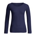 thumbnail image 3 of Women See-Through Long Sleeve Seamless Arm Shaper Top Mesh Shirt Blouse, 3 of 6
