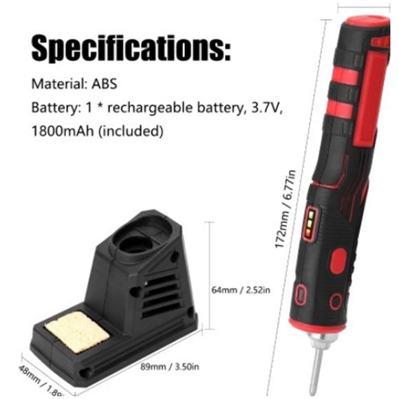 Langgg Portable Wireless Soldering Iron Handheld Crafting Battery Device Professional Welding Supply Household Appliance