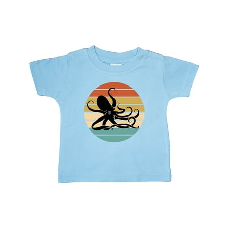 

Inktastic Octopus Vintage Sunset Gift Baby Boy or Baby Girl T-Shirt