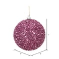 thumbnail image 2 of Vickerman 4" Pink Tinsel Ball Ornament, 4 per Bag, 2 of 3
