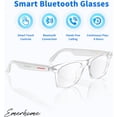 thumbnail image 3 of Gafas Inteligentes Bluetooth, Control Táctil y de Voz, Llamadas Manos Libres, Protección UV y Luz Azul, Conexión Automática, Diseño Unisex, 3 of 7