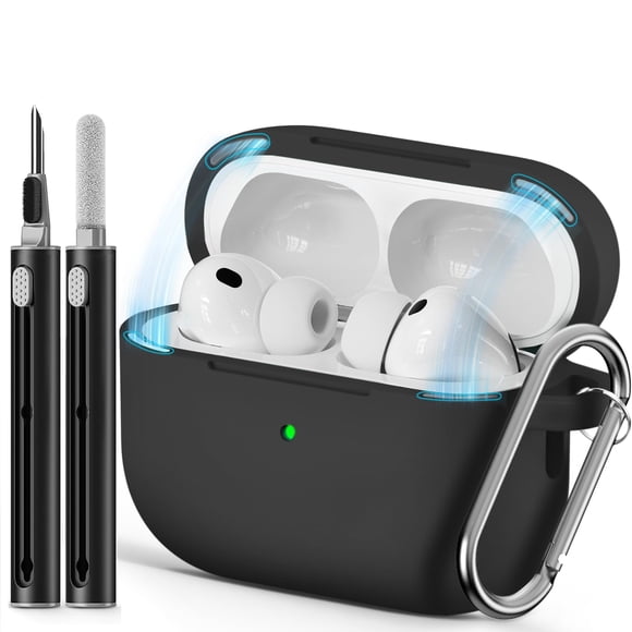 Funda para AirPods Pro 3 Ljusmicker 2025 con kit de limpieza, color negro