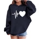 thumbnail image 1 of Sudadera con capucha y estampado de corazón de San Valentín, sudadera de manga larga para niños y niñas, chaqueta para niñas de talla mediana y grande., 1 of 7