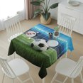 thumbnail image 6 of Football Games Table Cloth Waterproof Tablecloths, Modern Stadium Ball Sports Goal Tablecloth Dining Table Cover for Kitchen Party Tabletop Outdoor, Square Tablecloth 60x60 Inch, 6 of 9