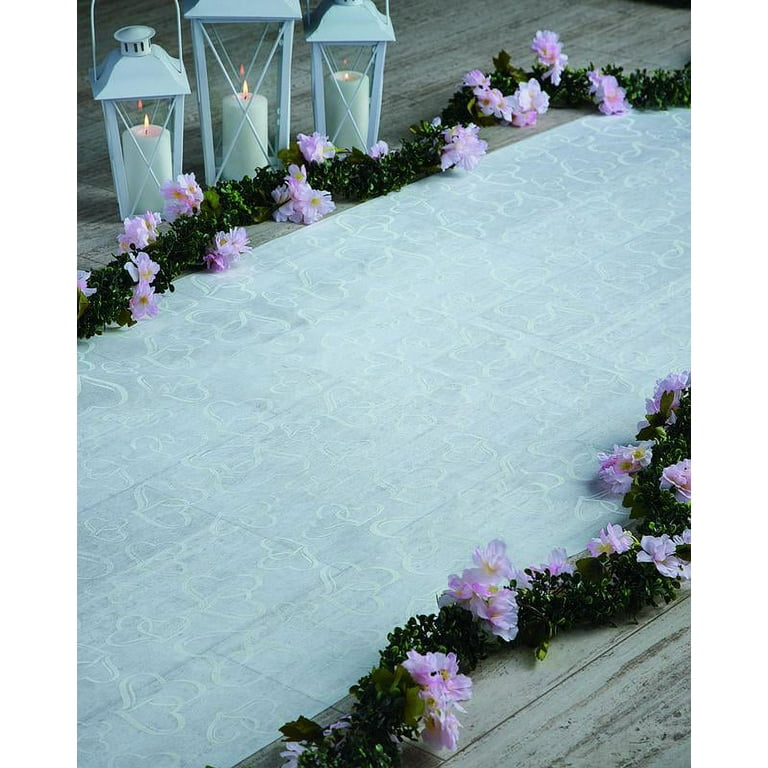 Wedding Aisle Runner Two Hearts Design Ceremony Supplies 100 ft x 3 ft