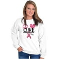 thumbnail image 5 of Peace Love Cure Breast Cancer Aware Women Crewneck Sweatshirt Brisco Brands L, 5 of 6