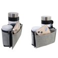 thumbnail image 2 of 2 piezas Portavasos para maletas, portavasos de viaje para equipaje - Manos libres - Espacio para dos tazas de café - Regalos para accesorios de asistentes de vuelo Negro (Soporte para iPad), 2 of 4