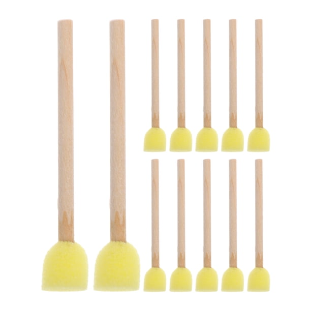 ColoMX 12 Uds. Pinceles de esponja pequeños para pintar, pinceles de esponja para arte, bolígrafos de pintura para pintar