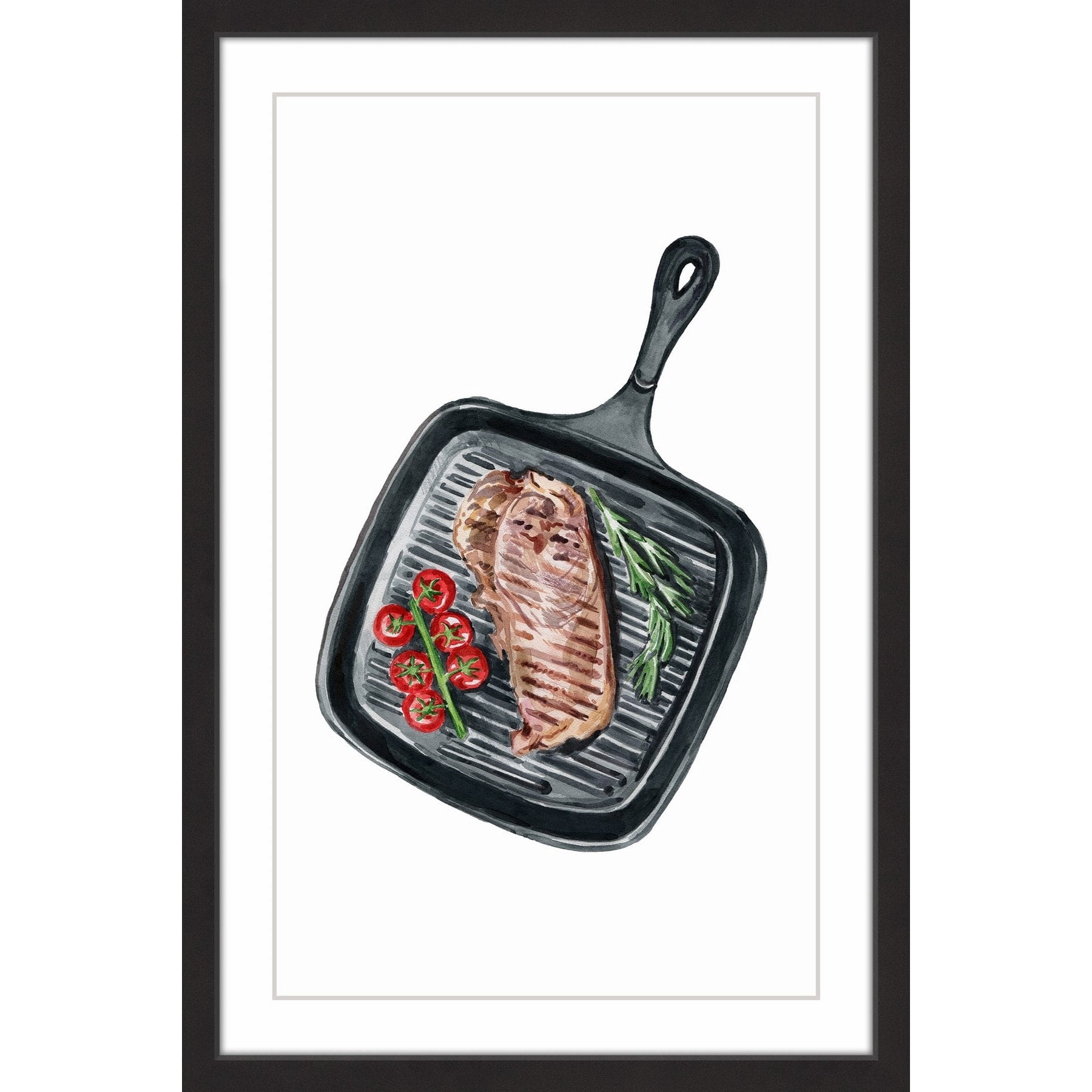 "On the Skillet" Framed Painting Print
