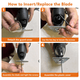 thumbnail image 3 of GASKY 3.5 Amp 420W Jigsaw,3000 SPM Jig Saw with 4 Blades & Blade Guard,±45° Bevef Cutting,Dust Blowing for Wood, Metal and Plastic Cutting, 3 of 9