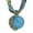 Blue, variant on Bohemian Women Rhinestone Inlaid Peacock Round Faux Opal Pendant Necklace Gift