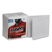 Brawny Professional Cleaning Towels, 1-Ply, 12 x 13, White, 50 Count, 12 Packs/Carton