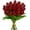 Burgundy, variant on 20pcs White Flowers Artificial Tulip Silk Fake Flowers 13.5" for Mother's Day Easter Valentine’s Day Gifts in Bulk Home Kitchen Wedding Decorations