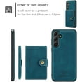 thumbnail image 4 of Case for Samsung Galaxy S23 FE 5G 2023, Detachable Magnetic Wallet Card Cash Slot Case Cover Support Wireless Charging Functional Kickstand (Teal), 4 of 14