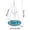 D(New), variant on Solar Hanging Bird Bath Fountain, 18" Blue Glass Tray with 4 Nozzles, 2-in-1 Feeder