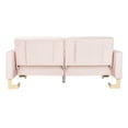 thumbnail image 6 of SAFAVIEH Tribeca Foldable Sofa Bed Blush / Brass, 6 of 7