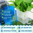 thumbnail image 6 of Upgraded Aquarium Plant Holder with Hooks and Suction Cups for Fish Tank Aquaponic Plant Cultivation and Aquascape Decorations (Semitransparent), 6 of 10