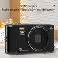 thumbnail image 3 of Cámara Digital de 5K para Fotografía, 32 GB de Almacenamiento Wifi Comparto Instantáno Cáras Vlogging 2.8 "16x Zoom 72MP Camara Vlog Travel Camara Conf Focus Auto Focus, 3 of 7