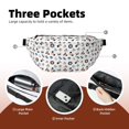thumbnail image 4 of Naloa Cartoon Animals Print Running Belts for Men Women,Running Fanny Pack with 2-Zipper Pockets,Waterproof Waist Pack for Travel Hiking Running Outdoor Sports, 4 of 8