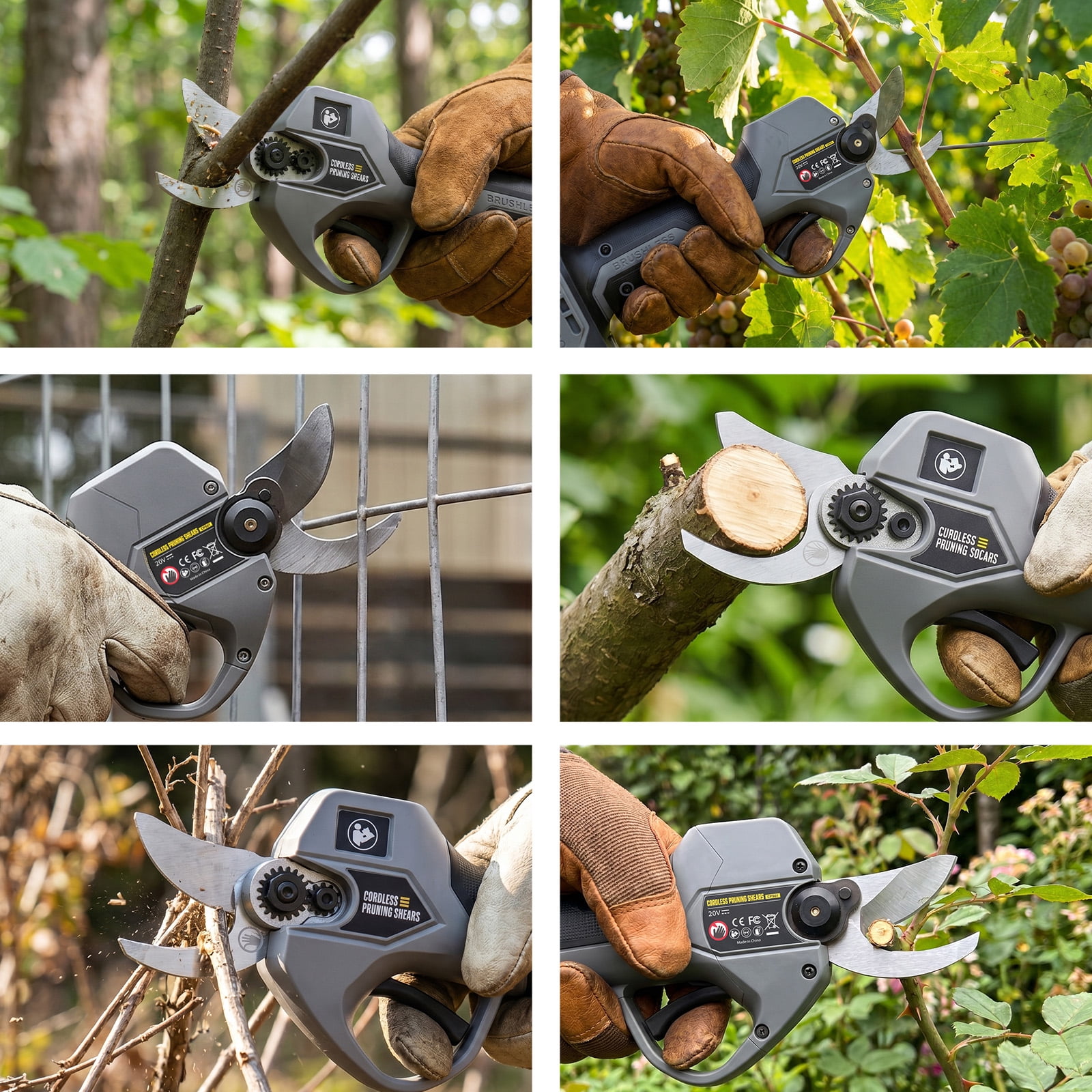 Cordless Electric Pruning Shears for DeWalt 20V Max Battery, 500W Brushless Power Pruner with 1.2 Inch Adjustable Cutting Diameter, SK5 Blade Tree Branch Cutter Trimmer for Garden (Tool Only)