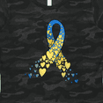 thumbnail image 4 of Inktastic Down Syndrome Awareness Blue and Yellow Hearts Ribbon Women's T-Shirt, 4 of 5