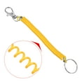 thumbnail image 4 of Uxcell 6.7" Spiral Retractable Spring Coil Keychain, 3 Pack, Yellow Green Blue, 4 of 6