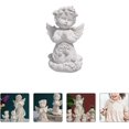thumbnail image 3 of Estatua decorativa de ángel y estatua de resina con alas de ángel, escultura para jardín, estatua de centro de mesa, regalo religioso católico, 13 x 8 cm, 3 of 5