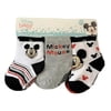 SOCKS BOYS X6 - MICKEY MOUSE BLACK WHITE - SZ 12 24 MONTHS - BABY ANKLE 6 PACK