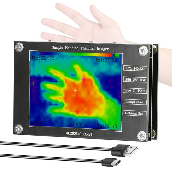 Thermal Imager,Tft Display Type-c Picture 2.8inch Temperature Picture 2.8inch Tft Camera Support Maximum Center Portable Thermal -40℃ To Thermal Camera Thermal -40℃ -40 To 300 Thermal -40 To