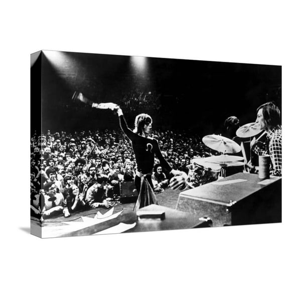 Art.com Gimme Shelter, Mick Jagger, Charlie Watts, 1970 Stretched Canvas Print Wall Art, 18" x 12"