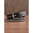 thumbnail image 2 of Cinturón Punk  con Remaches de Estrellas y Puntas Negro, 2 of 5