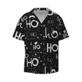 thumbnail image 2 of Lafuoo Ho-Ho-Ho 2 Pattern Men's Cuban Collar Short Sleeve Shirt, Button-Down Resort Beach Pocket Shirt-XX-Large, 2 of 7