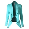 thumbnail image 3 of MixMatchy Women's [Made in USA] Solid Formal Style Open Front Long Sleeves Blazer (S-3X), 3 of 4