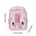 thumbnail image 3 of MMJ Transparent Jelly Backpack PVC Clear Cartoon Bag Lightweight Large Capacity for Travel 12.20x16.93x5.91in, 3 of 6