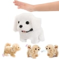 thumbnail image 2 of Walking Dog Interactive Electronic Pet, Stuffed Animals Plush Toys Puppy, Barking Tail Wagging Nodding Head, Educational Easter Christmas Birthday Gifts for Toddlers Kids Girls, White, 7", 2 of 8