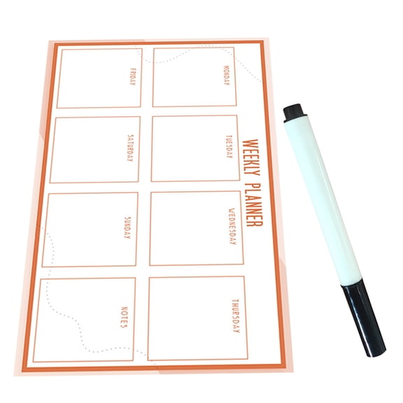 MLINS Adhesive Weekly Calendar White Board Dry Erase Reusable Weekly Planner White Board