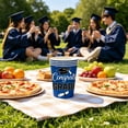 thumbnail image 6 of QuanTara Graduation Party Supplies – Cap-Themed Paper Plates & Tablecloth Set, Disposable Blue Graduation Decorations for Celebrations, 6 of 6