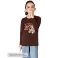 thumbnail image 3 of Serdomi Girls Long Sleeve T-Shirt - Soft Tops Cute Brown Teddy Bear Graphic Tee Size 10, 3 of 7