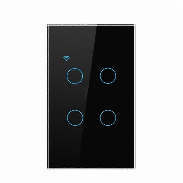 Tuya WiFi Smart Touch Switch US 1/2/3/4 Gang 2 Wiring Methods Neutral Wire