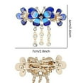 thumbnail image 5 of 4 Pack Butterfly Crystals Decorative Gold Metal Hair Claws Clips Clamps Hairpins Dangle French Barrettes with Rhinestone Pendant Hair Accessories for Women Girls, 5 of 6