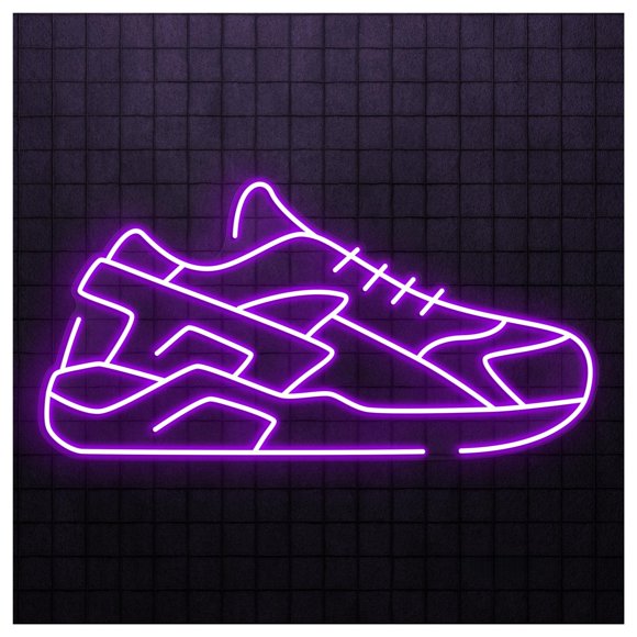 Letrero De Neón LED Para Zapatillas Deportivas, Luz Para Correr, Decoración Para Tienda Deportes, Escaparate Entrada Comercial 50cm