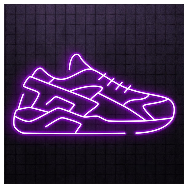 Letrero De Neón LED Para Zapatillas Deportivas, Luz Para Correr, Decoración Para Tienda Deportes, Escaparate Entrada Comercial 50cm